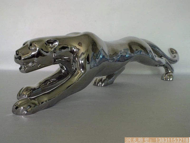 不锈钢豹子雕塑 动物豹子雕塑 豹子雕塑价格